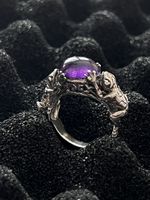 Silver Amethyst Frog Ring Silber 925 Frosch Amethyst Ring