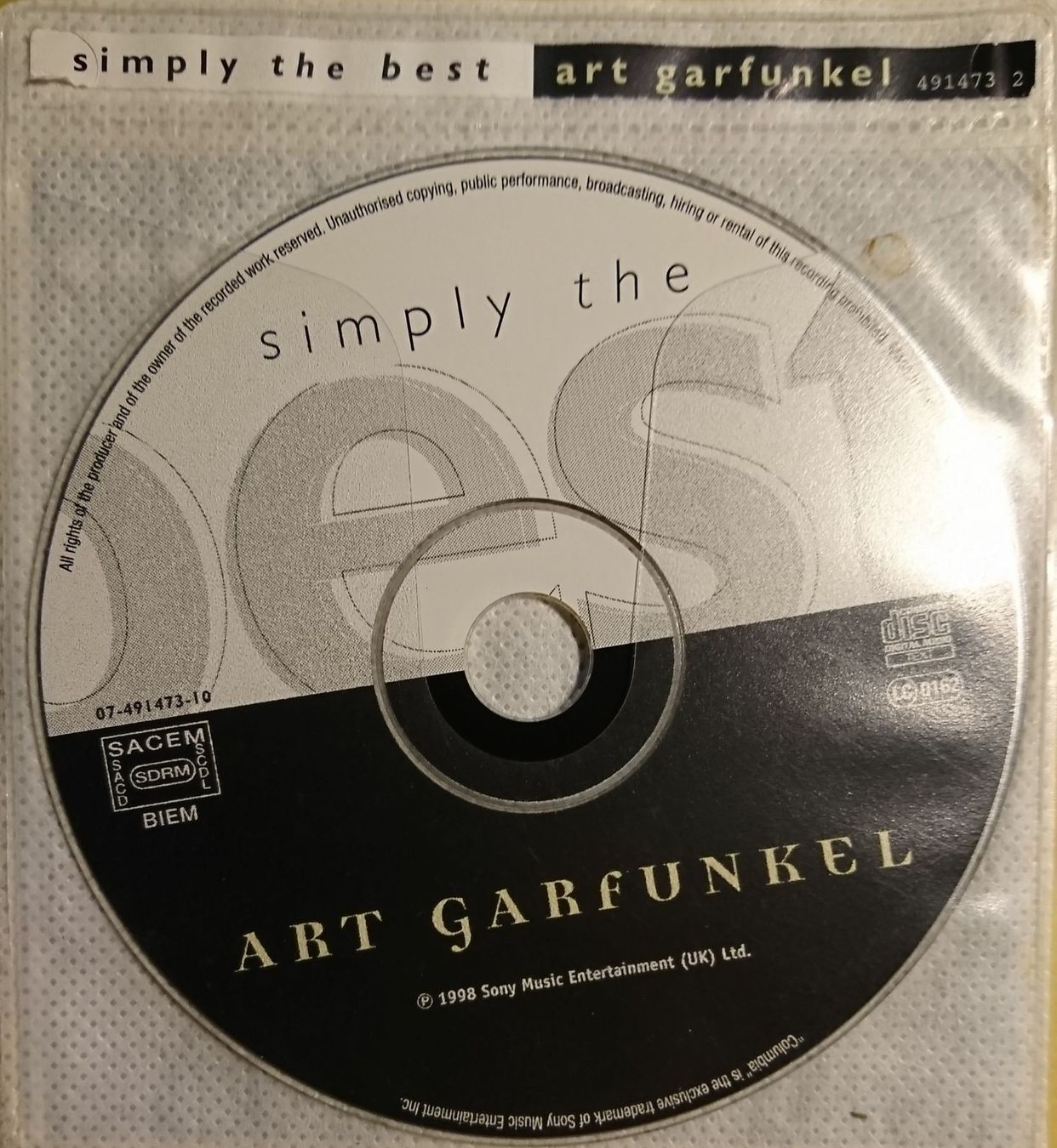 CD: ART GARFUNKEL Simply The Best – Usato da Zürich venduto da Raz88 1