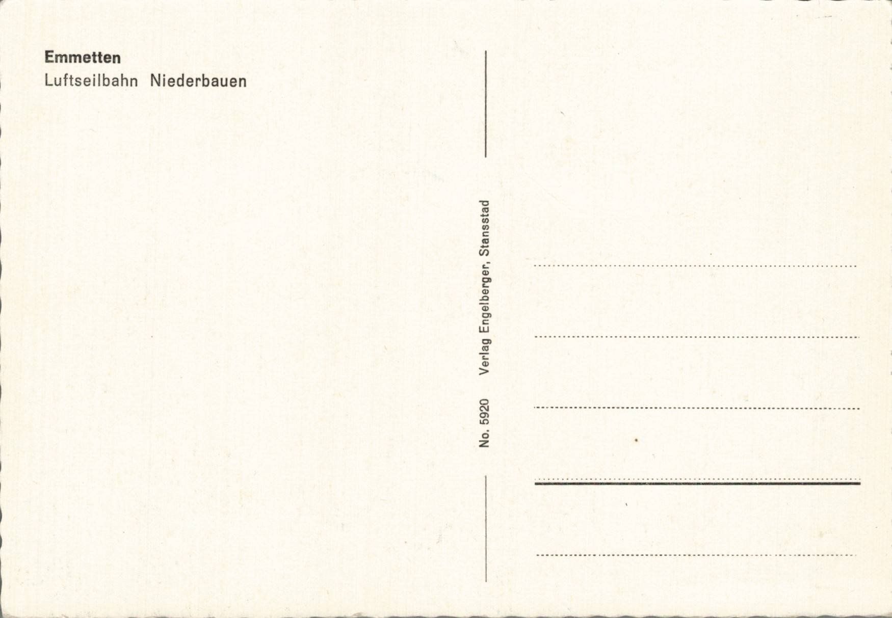 Cartoline postali: Ältere Ansichtskarte Emmetten mit Luftseilbahn – Usato da Luzern venduto da Kartenansicht 1