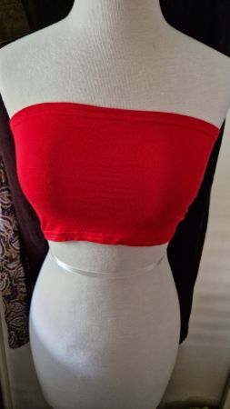 Rotes Bandeau-Top, Gr. M/L