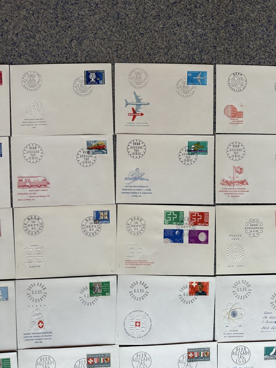 Tous les timbres: Schweiz - 55x FDC 1960 - 1966 – D'occasion à Schmitten / FR par Samsara169 2