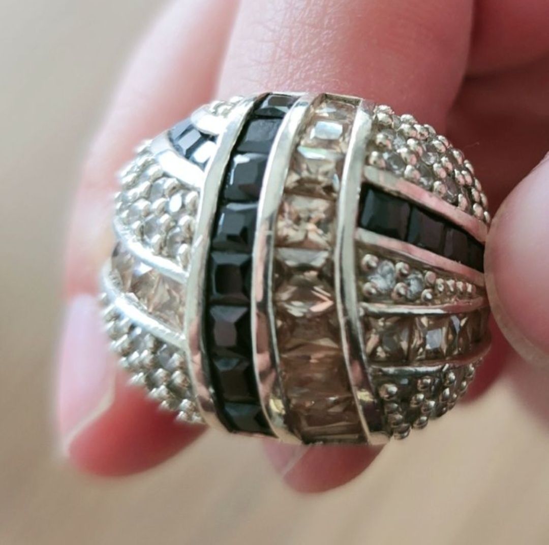Thomas Sabo Anelli: Ring Silber mit Zirkonia und schwarzem Stein  – Usato da Dietikon venduto da Kaska2020 1
