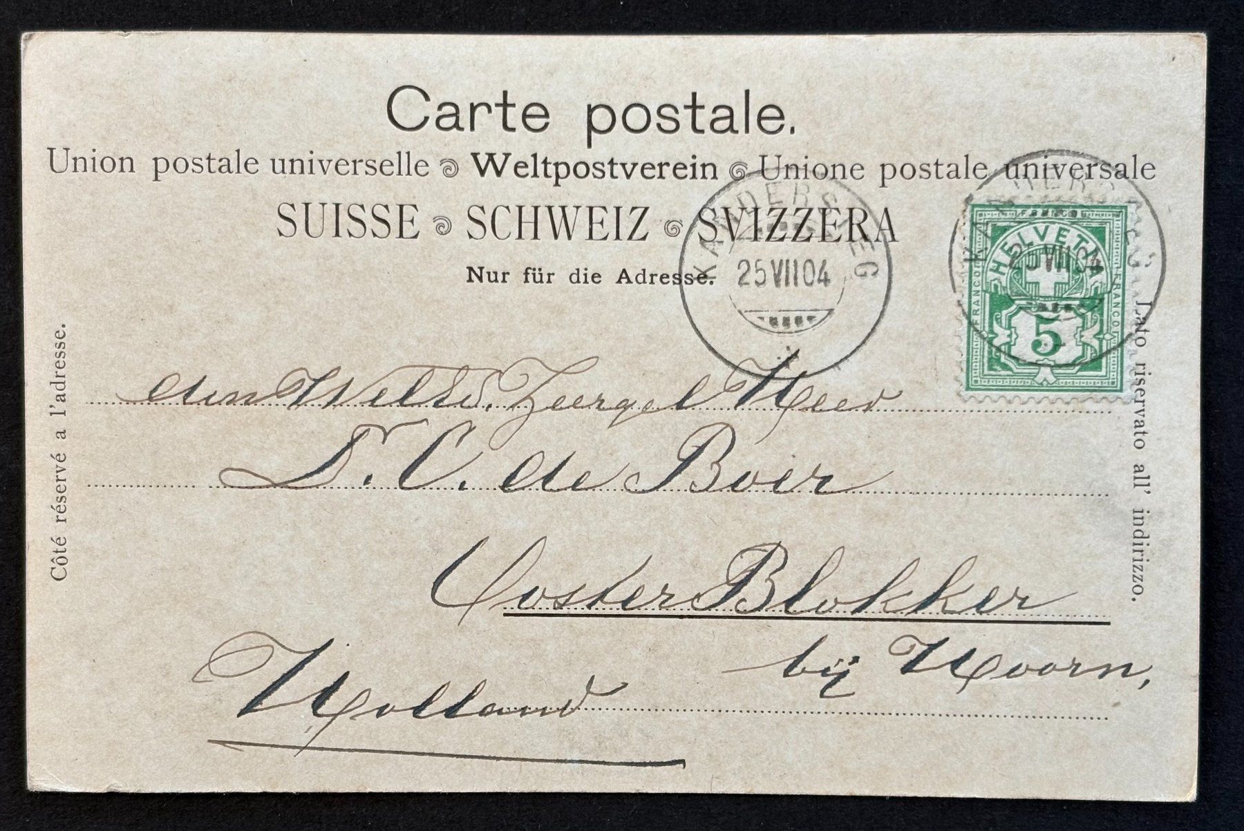 Cartoline postali: ANSICHTSKARTE KANDERSTEG – Usato da Ostermundigen venduto da crazy-horse-1840 1
