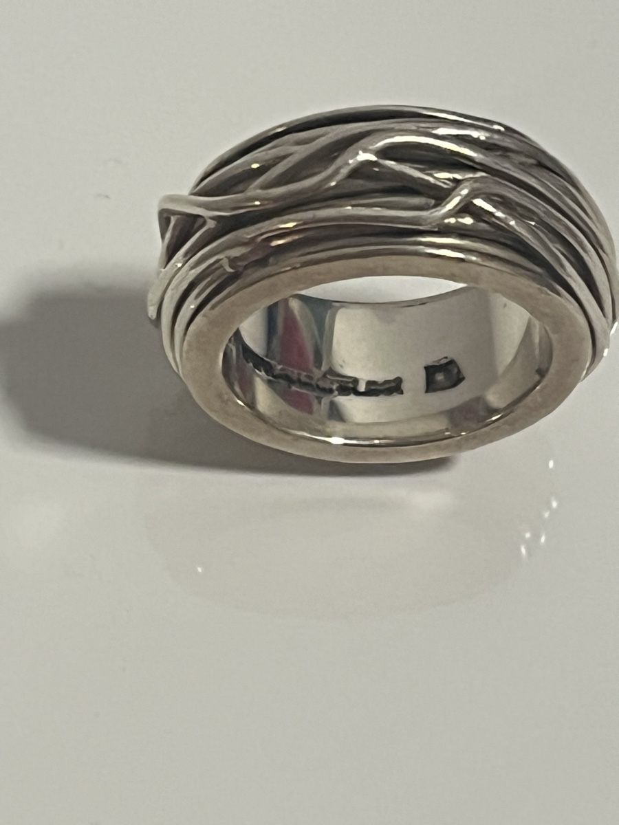 Anelli: Silber Ring Massiv von Quadrat Gr. 54 – Usato da Parpan venduto da SonneMondSternen 1