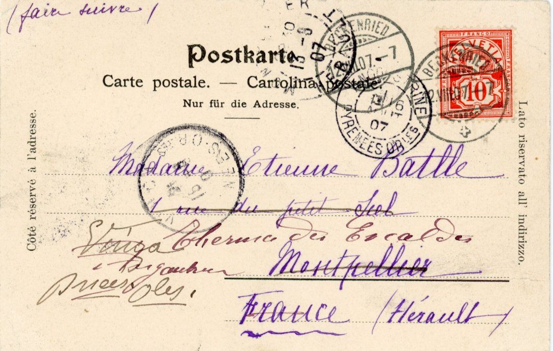 Cartoline postali: Flühli-Ranft  OW       um 1907 – Usato da Brig venduto da Valcards54 1