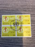 Schweiz Helvetia Briefmarke WHO 1995 Viererblock Top!
