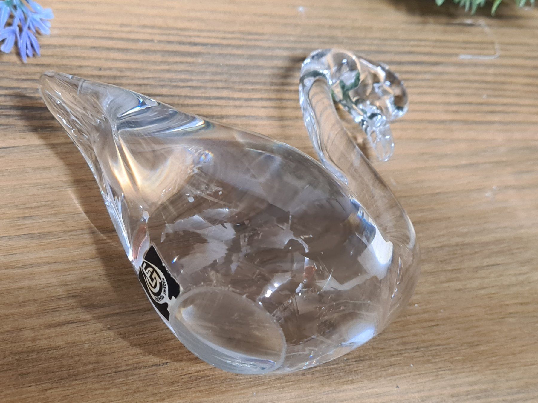 Statuette: Massive Glas Figur SchwanE Eneryda Sweden – Usato da Amriswil venduto da kleindeko 1