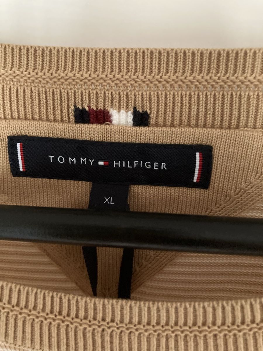 Tommy Hilfiger Maglioni & Felpe: Tommy Hilfiger Pullover, Gr. XL, Beige/Weiss – Usato da Bäretswil venduto da Ki-Ja-S 1