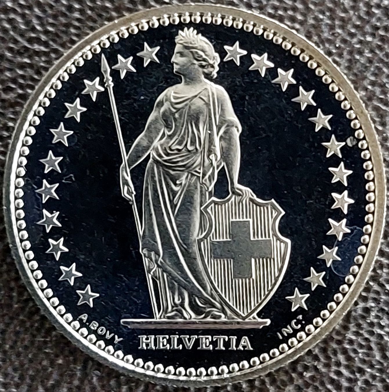 Tutti le monete: 2 Franken 1985 stgl. / aus Münzsatz – Nuovo (secondo la descrizione) da Arch venduto da coinsandmore 1