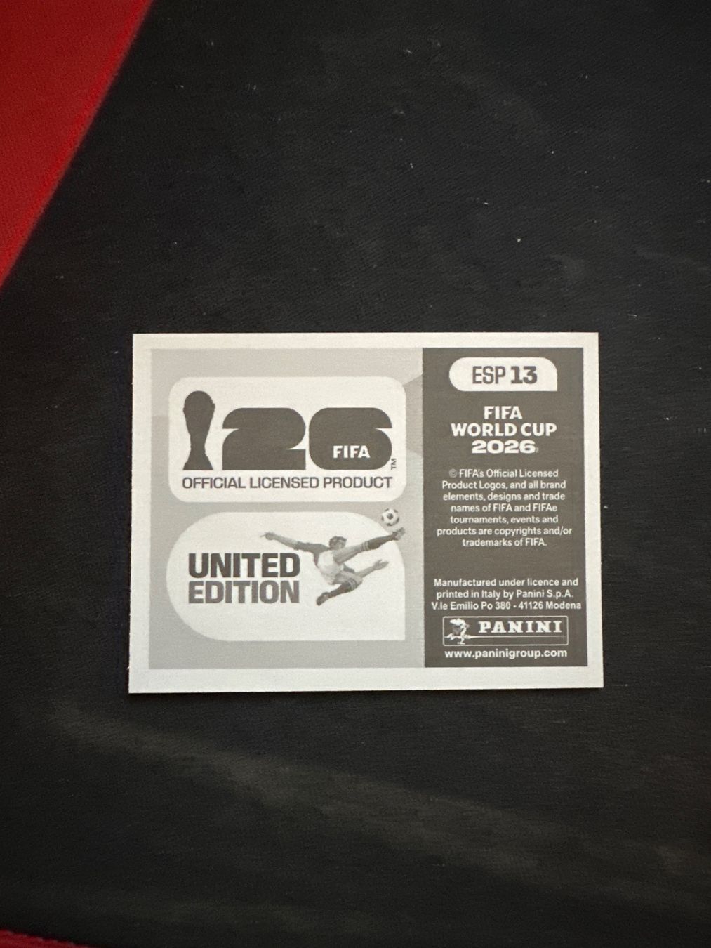 Panini Carte collezionabili: Panini FIFA WM 2026 Sticker - ESP 13 – Usato da Sulz AG venduto da DealWerk 1