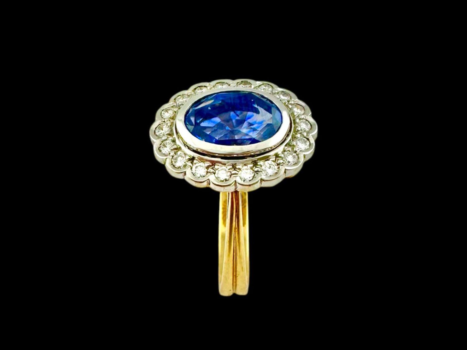 Anelli: PAUL SCHNATTINGER, unerhitzter Saphir - Diamant - Ring – Usato da Zuzwil SG venduto da artimmo 5