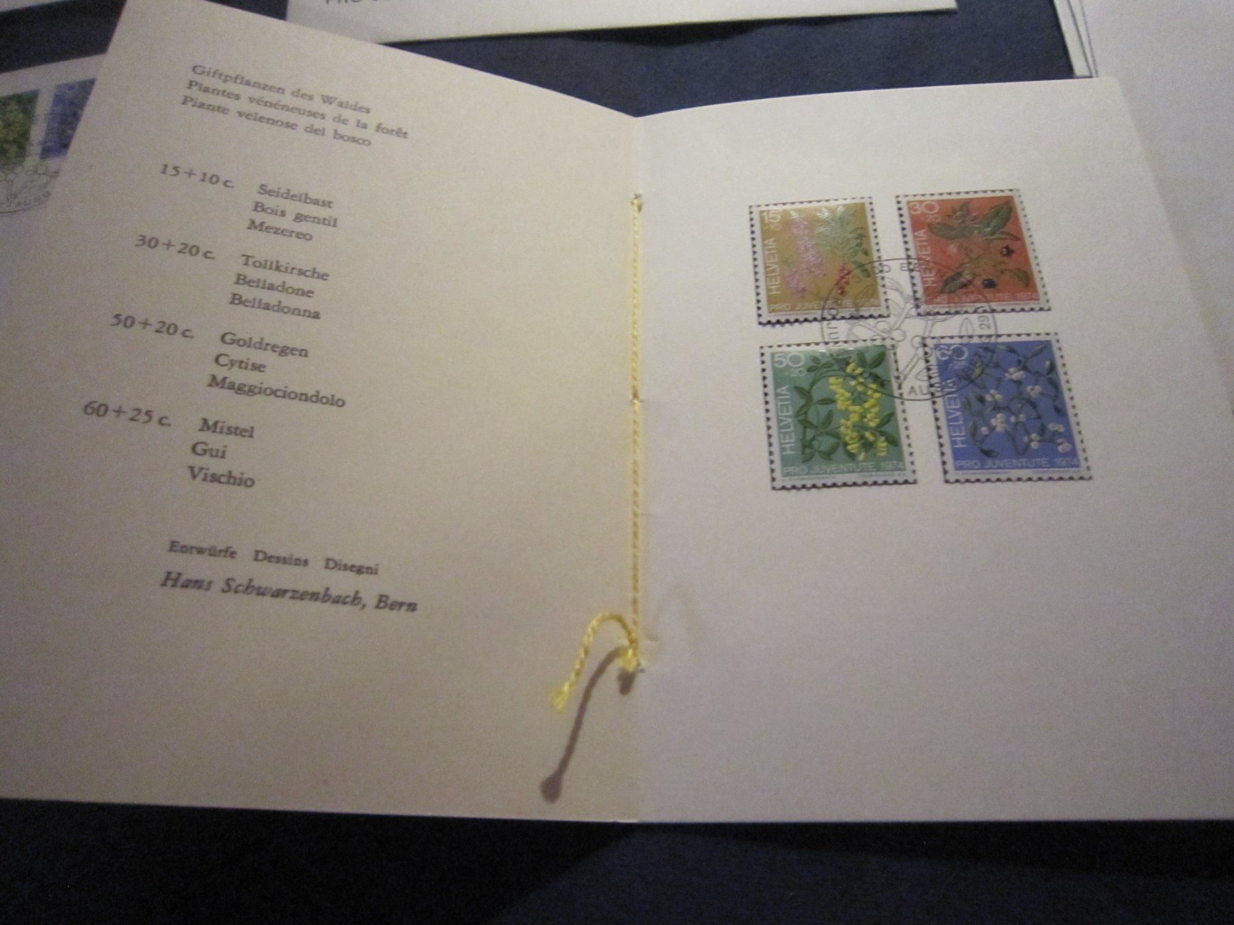 Alle Briefmarken: PJ 1974 FDC und weitere Briefe – Gebraucht aus Gordola von Polentaefung 3
