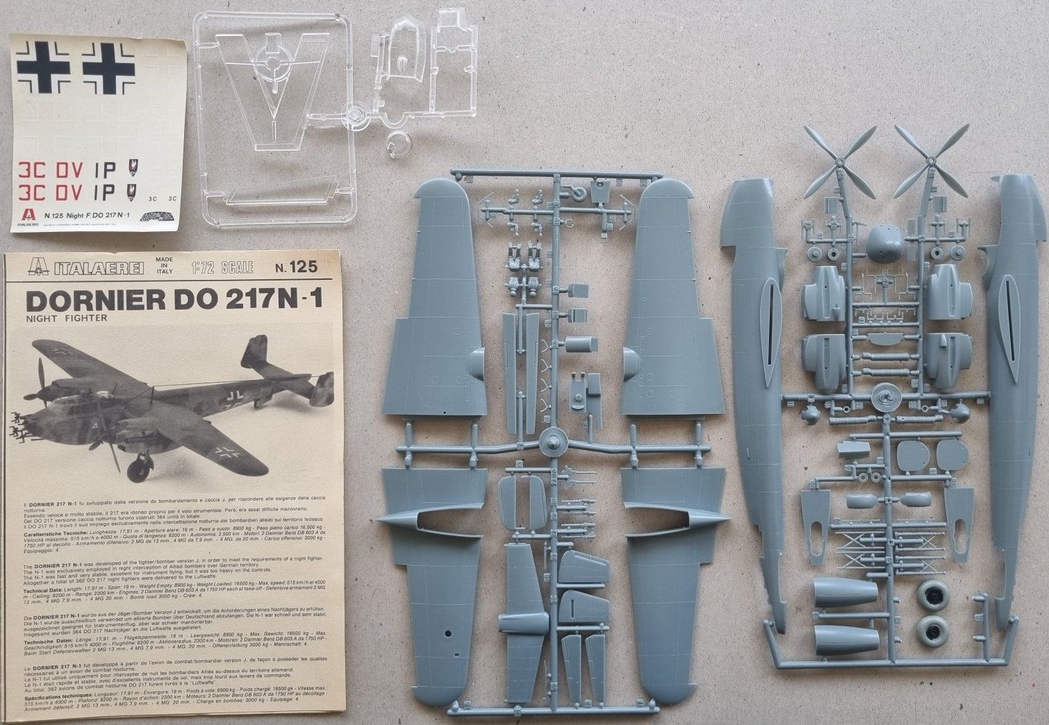 Italeri Modellbausätze & Standmodelle: 1/72 Italeri Do 217N-1 (125) – Gebraucht aus Grand-Lancy von LFW 3