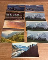 Schweizer Alpen-Postkarten, 8er Set, Vintage.