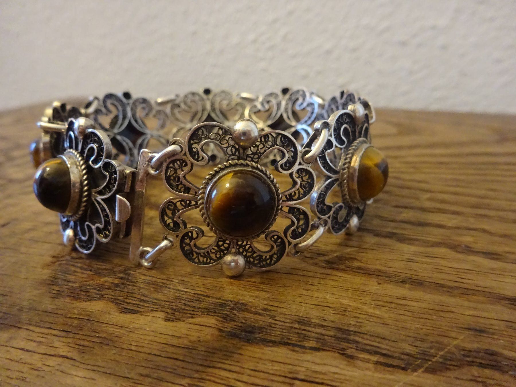 Bracciali & Braccialetti: Armband Tigerauge / 800Silber – Usato da Esslingen venduto da eintagammeer 3