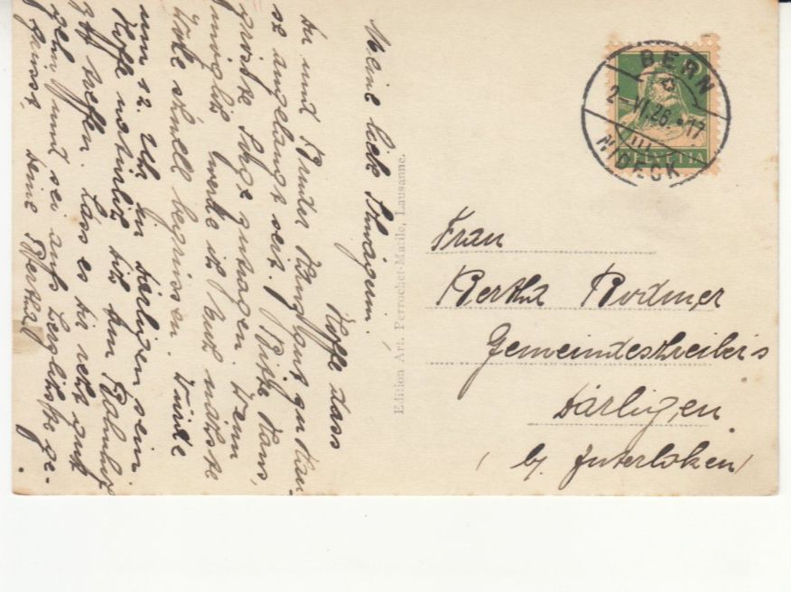 Cartoline postali: Bern Weltpostdenkmal 1926 – Usato da Bürglen TG venduto da StampGraf 1