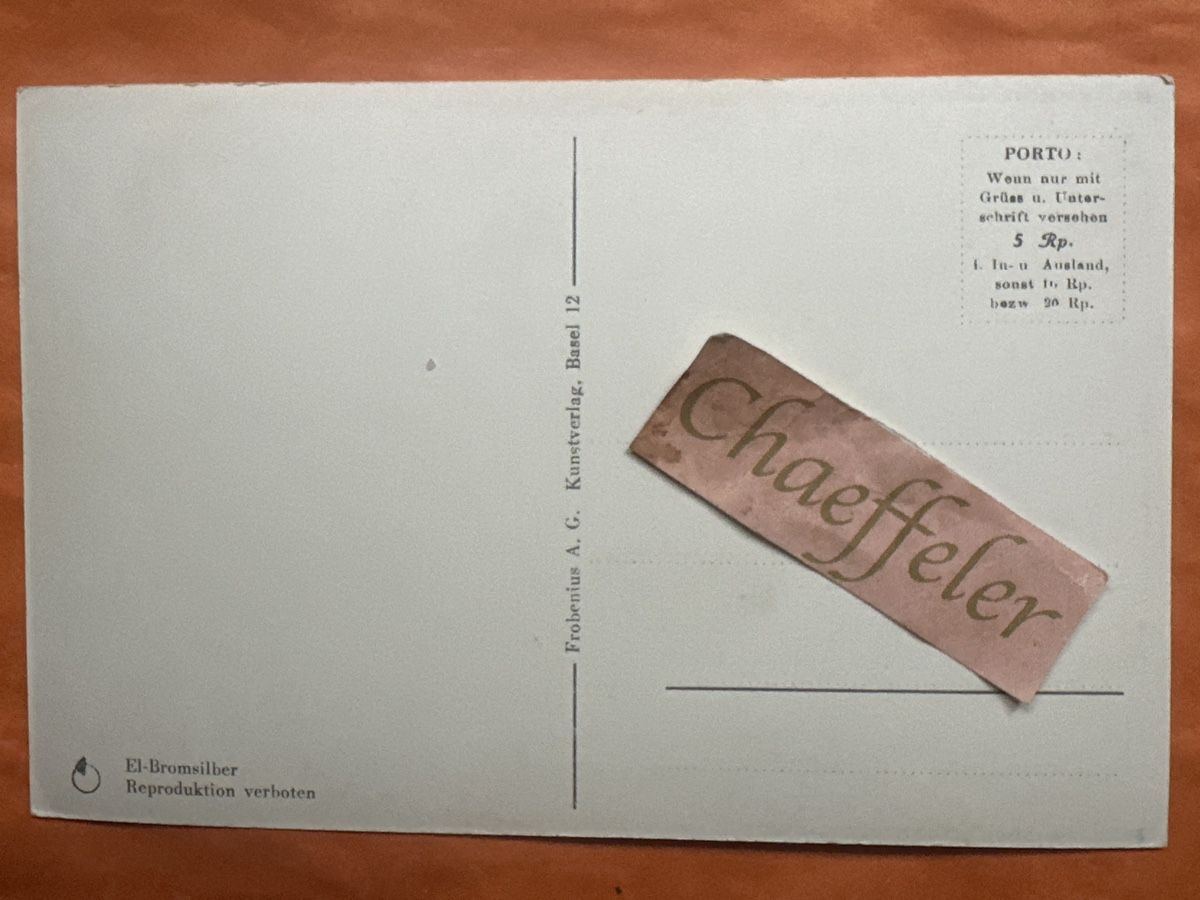 Cartoline postali: Alte Ansichtskarte Basel Petersgasse mit Peterskirche. – Usato da Zürich venduto da Chaeffeler 1