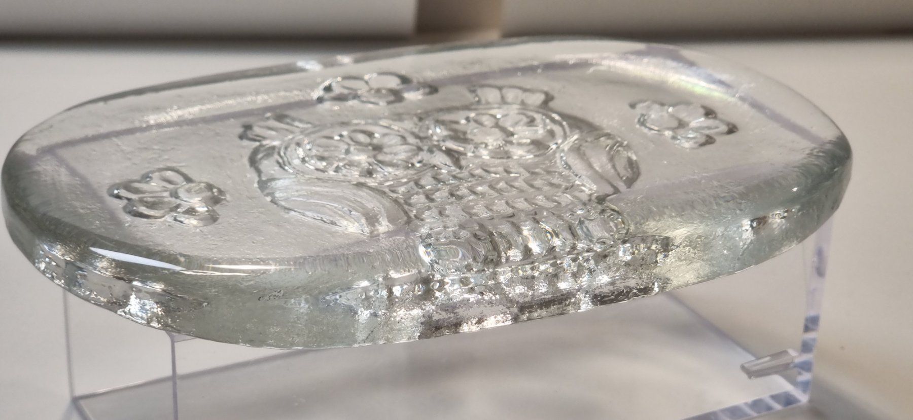 Glasi Hergiswil Servierplatten: neuw: Glasi Hergiswil BUTTERPLATTE GLAS EULE – Neu (gemäss Beschreibung) aus Dürnten von Bachtelsurfer 4