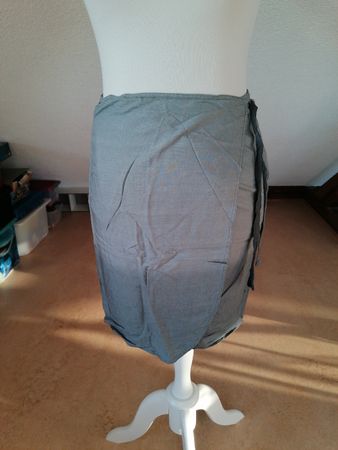 Essentiel Wickelrock, Sommerrock, Gr. 1 size, Grau Rayon