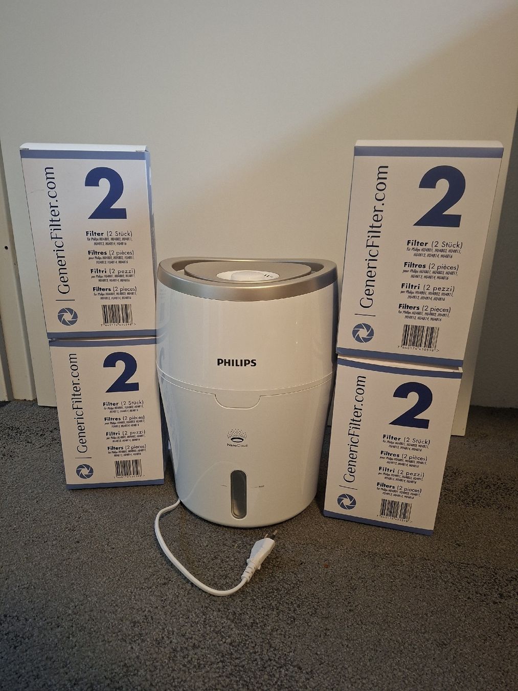 Philips Luftbefeuchter: Philips Luftbefeuchter und 4x Filter neuwertig – Gebraucht aus Rütihof von Pipo1893