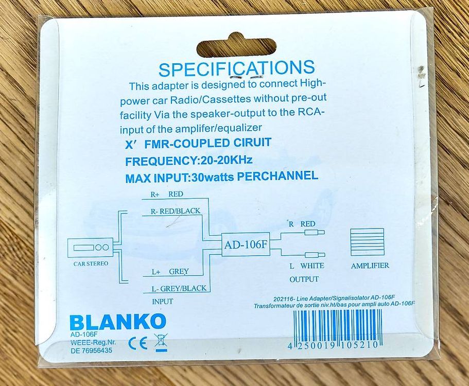 Mischpulte: 2-Fach Car-Audio Trafo - Perfekt für DIY-Projekte – Neu und originalverpackt aus Aarau von Bigbenmusic 2