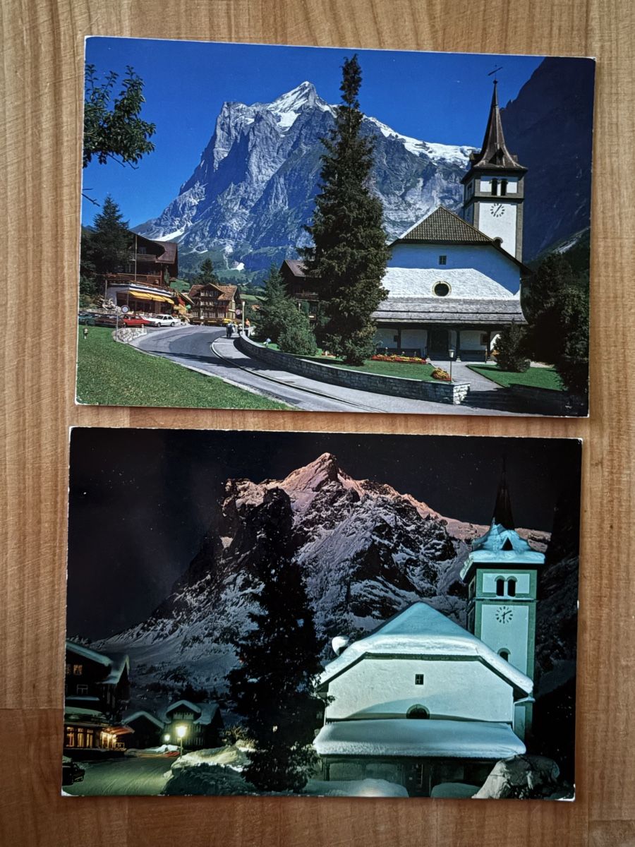 Cartoline postali: AK von Grindelwald Kirche – Usato da Rümlang venduto da Kartenpost1