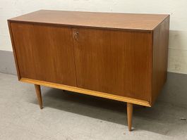 Vintage kommode/sideboard mit 2 türen & 1 schlüssel - Teak
