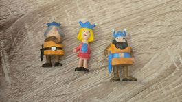 Set figurine giocattolo in gomma vintage Vicky il vichingo