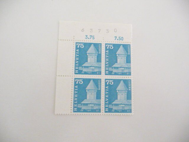 Alle Briefmarken: Kapellbrücke Luzern  /  W366 Viererblock postfrisch  + 2 FDC – Neu und originalverpackt aus Kloten von zimboida 2