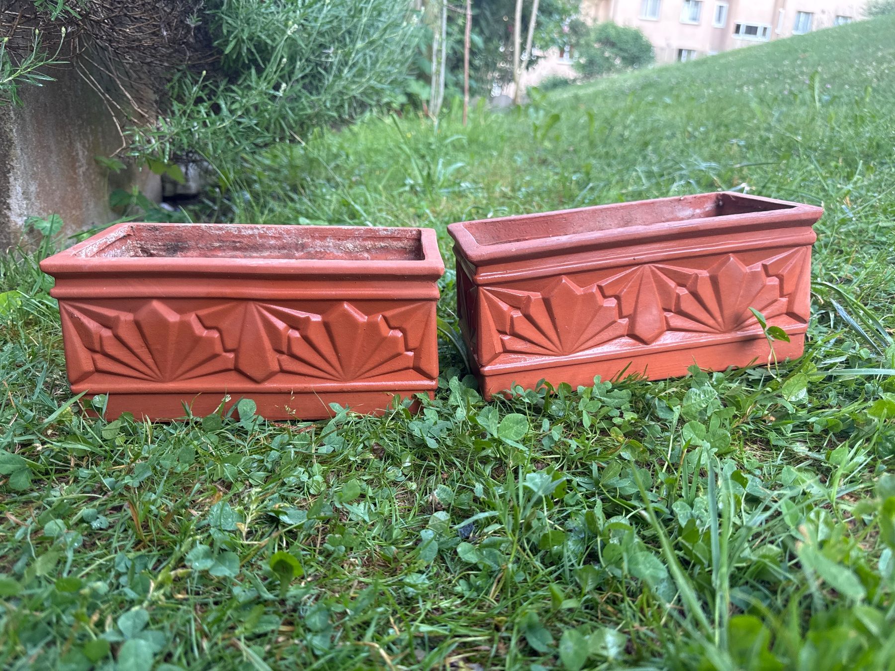 Vasi per fiori: 2 Terrakotta Blumenkästen – Usato da Zürich venduto da ant_y7gd