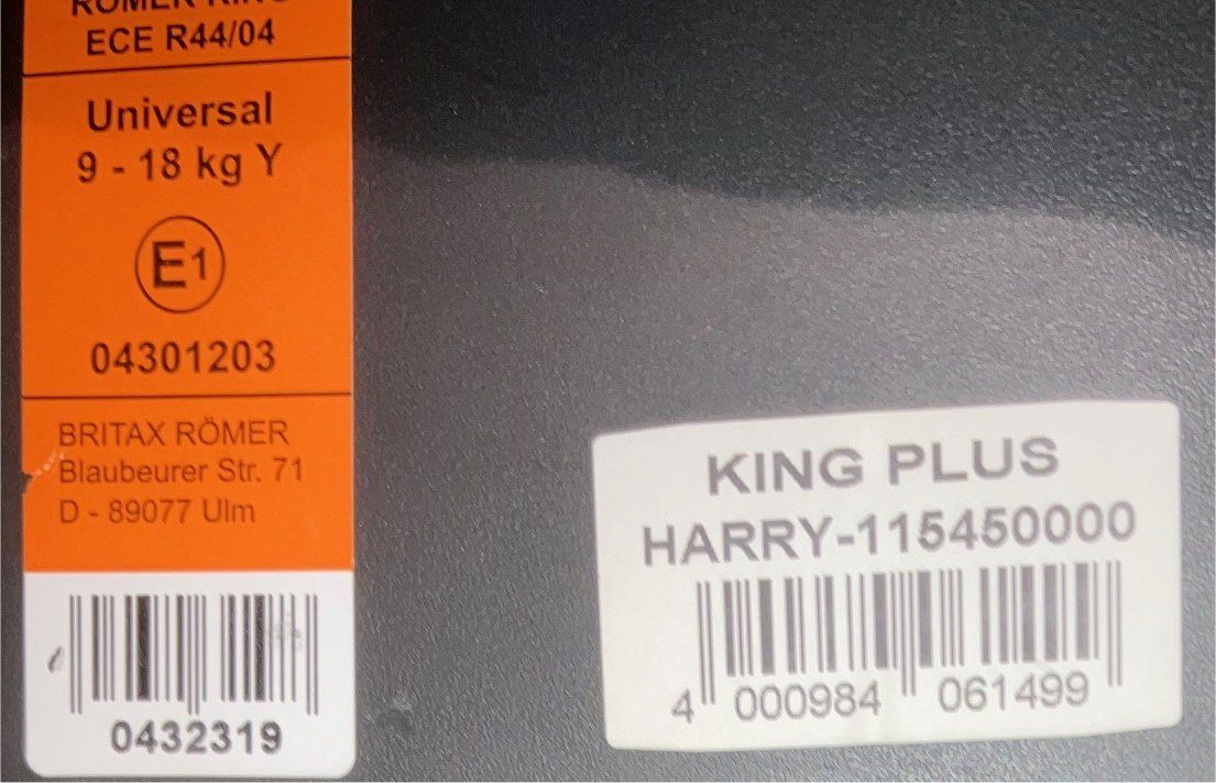 Britax Römer Seggiolini per auto: Kindersitz Römer King Plus – Usato da Winterthur venduto da Jamie18 3