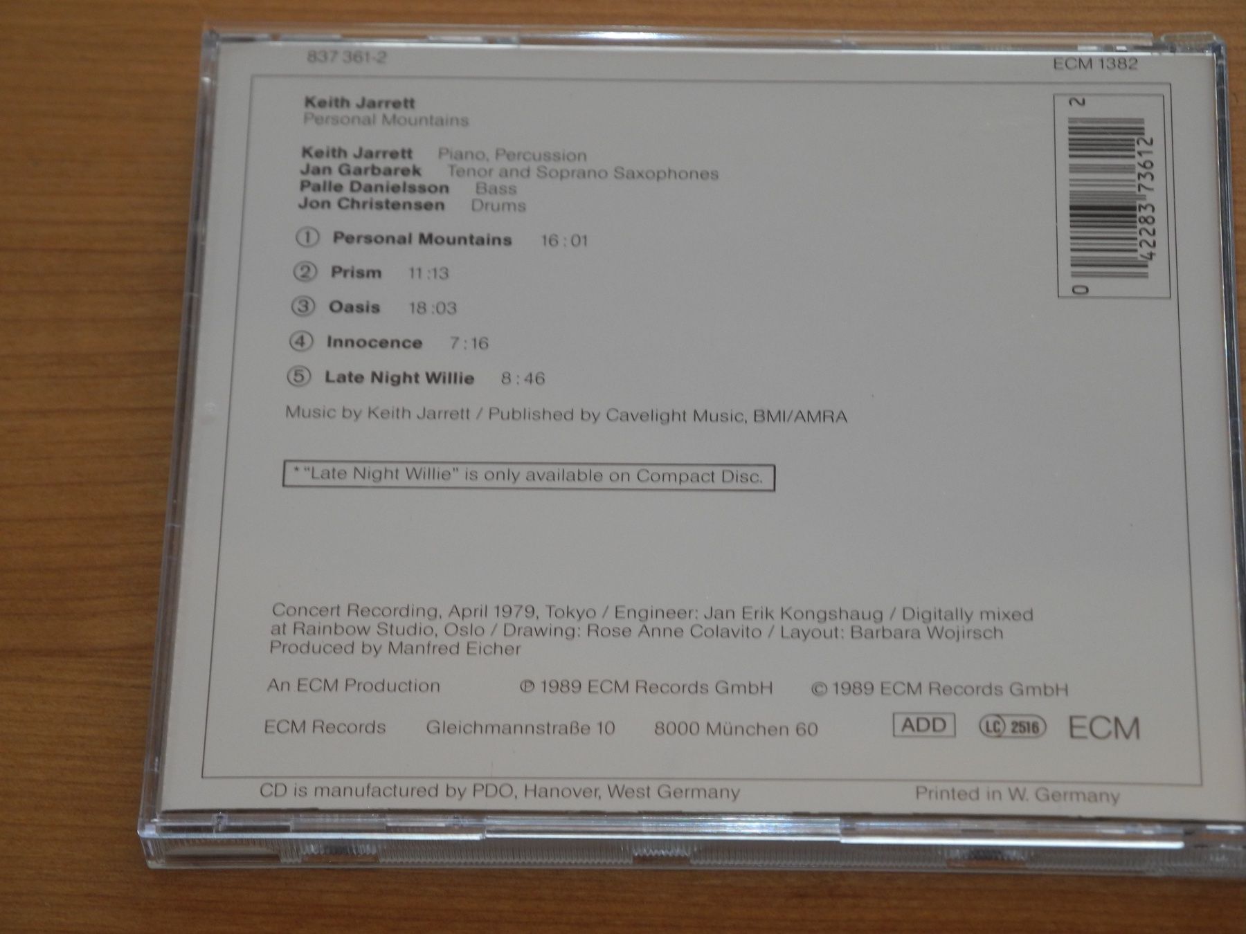 CDs: KEITH JARRETT / GARBAREK: PERSONAL MOUNTAINS - ECM – Neu (gemäss Beschreibung) aus Fahrwangen von Swirl2 2