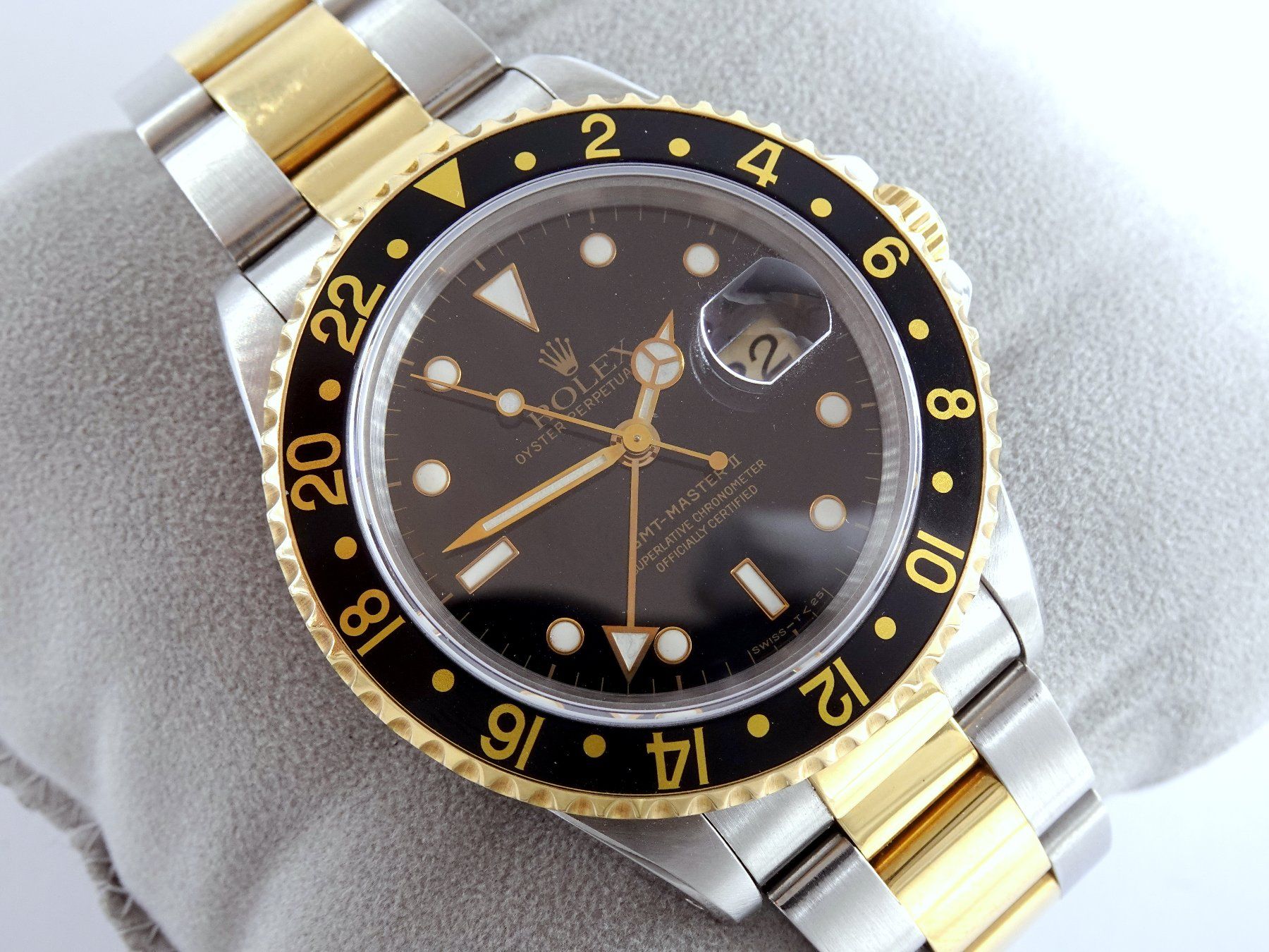 Rolex Orologi: ROLEX GMT MASTER II 18K/SS 1995 REF 16713 AUTOMATIK HERREN – Usato da Zürich venduto da SWISSTIMEARTS-AG