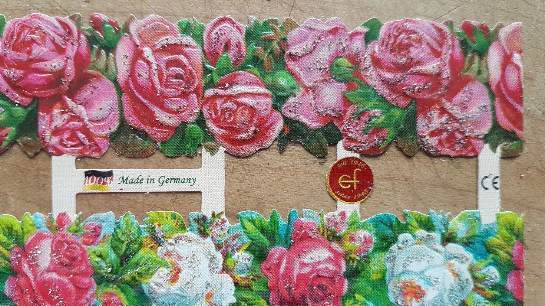 Aufkleber: Glanzbilder-Klebebilder Rosen m. Glitzer – Neu und originalverpackt aus Zürich von Engiadinabassa 1