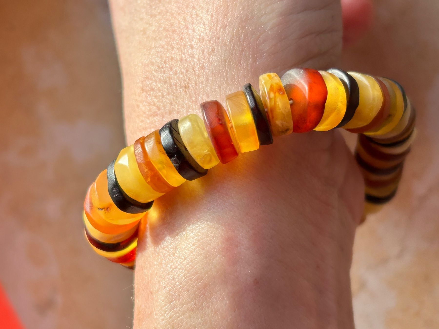 Bracciali & Braccialetti: Männerarmband Bernstein 4 Farbig massiv – Nuovo e nell'imballaggio originale da Dittingen venduto da Bijoubelle 3