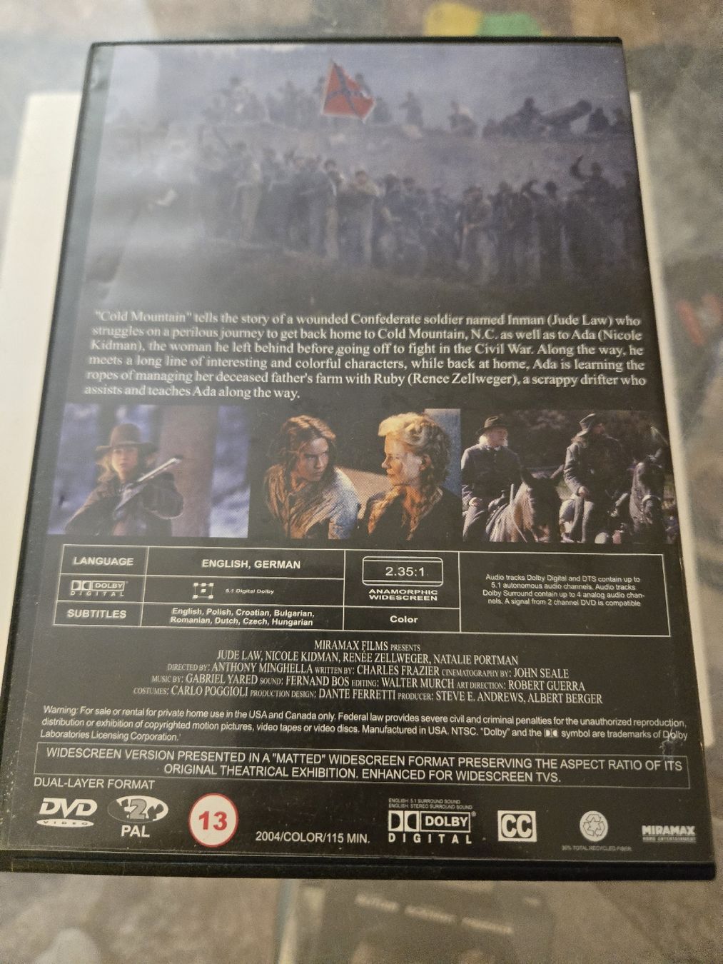 Tutti i DVDs: Cold Mountain DVD – Usato da Bussigny venduto da Kfdlt 1