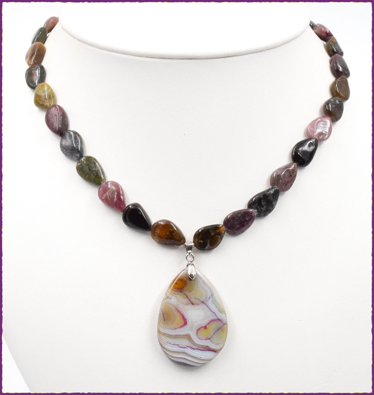 Catenine: Turmaline - Achat Kette ca. 41cm – Nuovo e nell'imballaggio originale da Oberglatt ZH venduto da Goldfee1 2