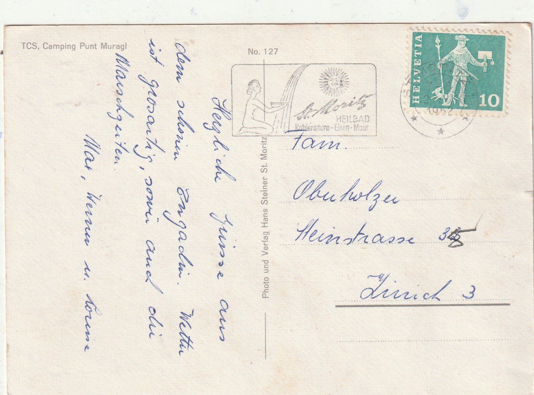 Cartoline postali: TCS Camping  Punt Muragl – Usato da Lumbrein venduto da made02 1
