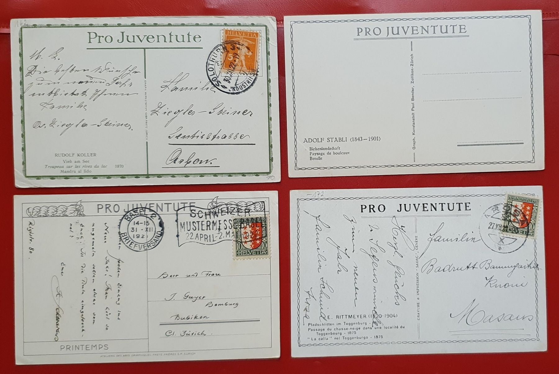Tutti i francobolli: 6 Pro Juventute Briefli und Karten – Usato da Kreuzlingen venduto da Rschweiz1 3