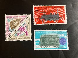 Dahomey 1974 Lot Eisenbahn postfrisch / gestempelt