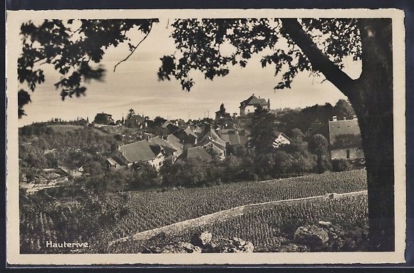 Cartoline postali: AK Hauterive, Blick zum Ort – Usato da Berlin venduto da bartko-reher