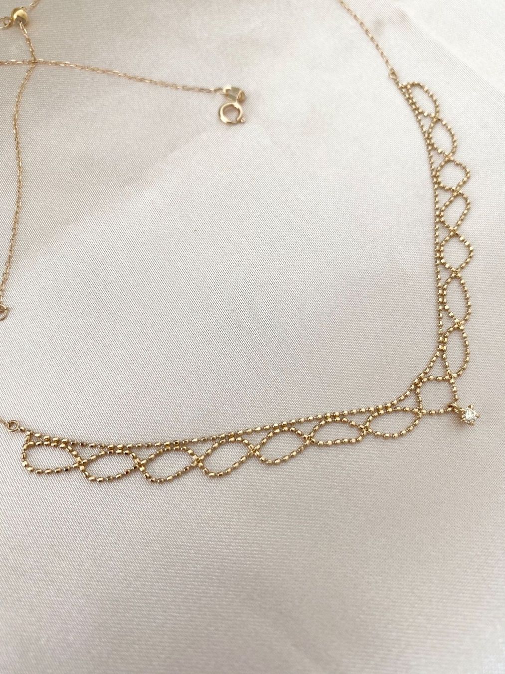 Catenine: 18k Gold kette mit Diamant – Nuovo e nell'imballaggio originale da Sarnen venduto da Yingsperlen1 1