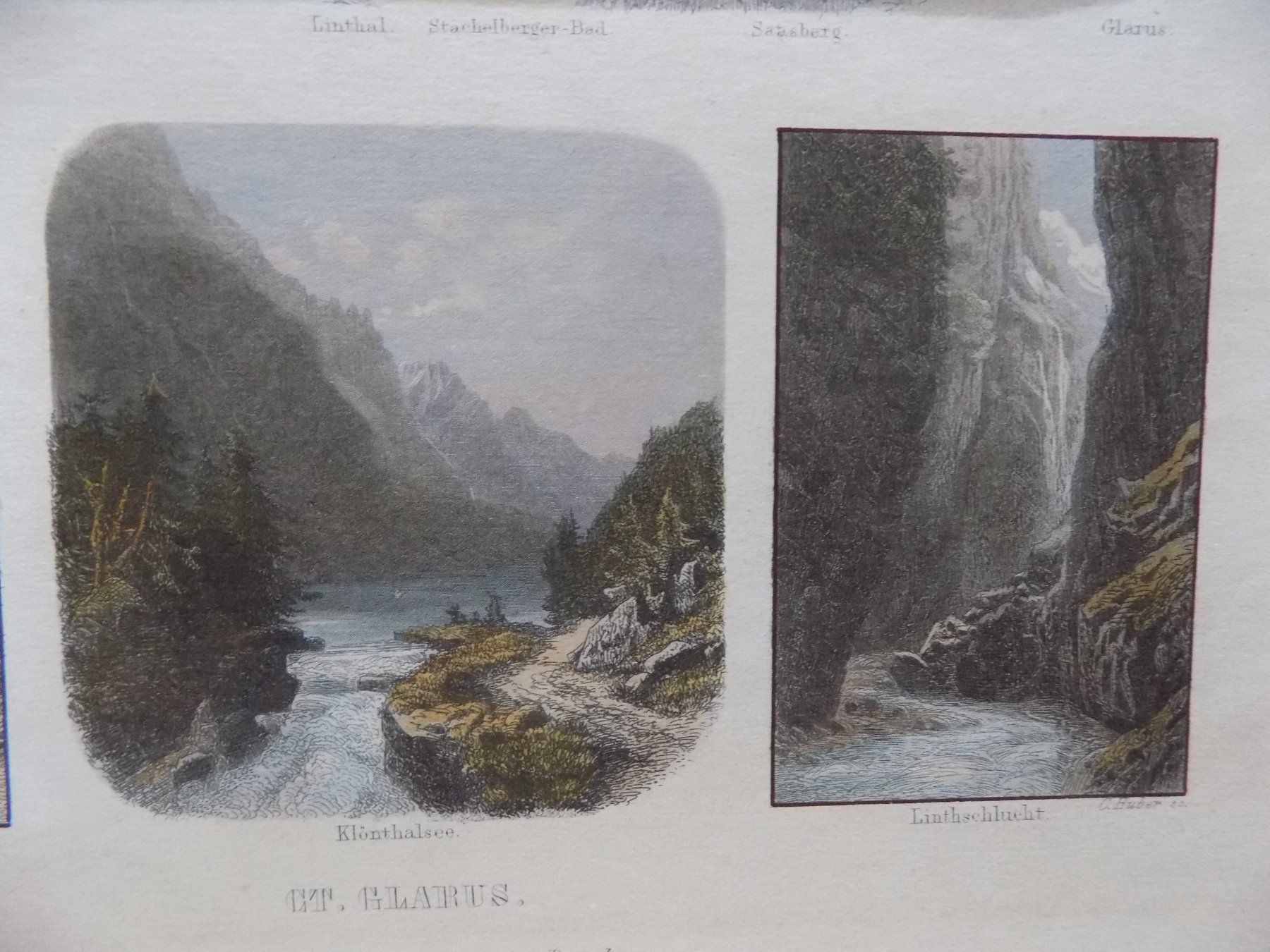 Gravures: Kanton Glarus 4 Ansichten – D'occasion à Risch par Antikfee 3