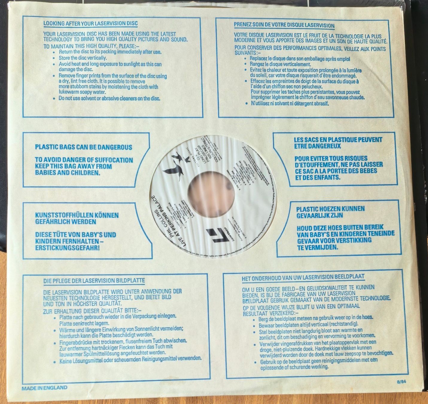 Tutti i DVDs: Laserdisc Phil Coollins – Usato da huenenberg venduto da Suizofelize 2