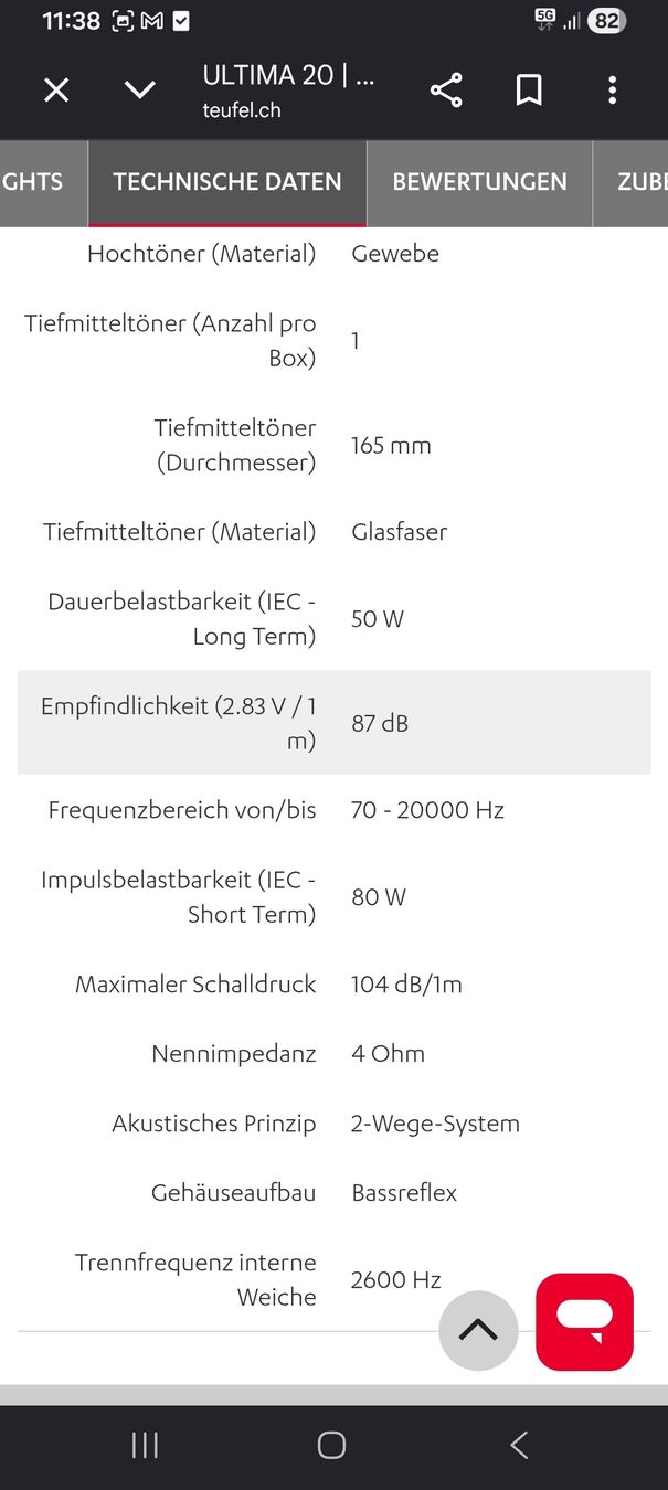 Teufel Casse acustiche: Teufel Ultima 20 Mk3 18 – Nuovo e nell'imballaggio originale da Gontenschwil venduto da meili61 2