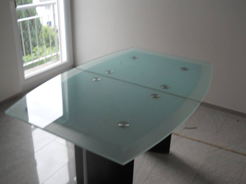 Tische: Auszugtisch Mattglas schwarz mit Einlage – Gebraucht aus Auenstein von mth_rp5y 3
