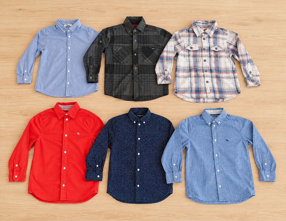 Chemises, T-shirts & Polos: 6 Chemises Taille 110 – Neuf (Voir description) à Sion par FashionStore3