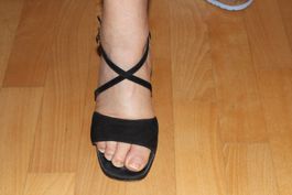Elegante Damen-Sandalen Gr. 38, schwarz
