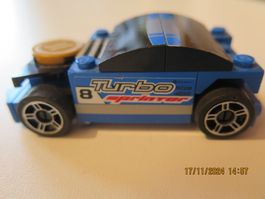 tolles Lego Auto Rennwagen Turbo Sprinter blau-Schwarz