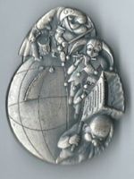 Fasnachtsplakette Basel, "Blaggedde" 2000 (Silber)